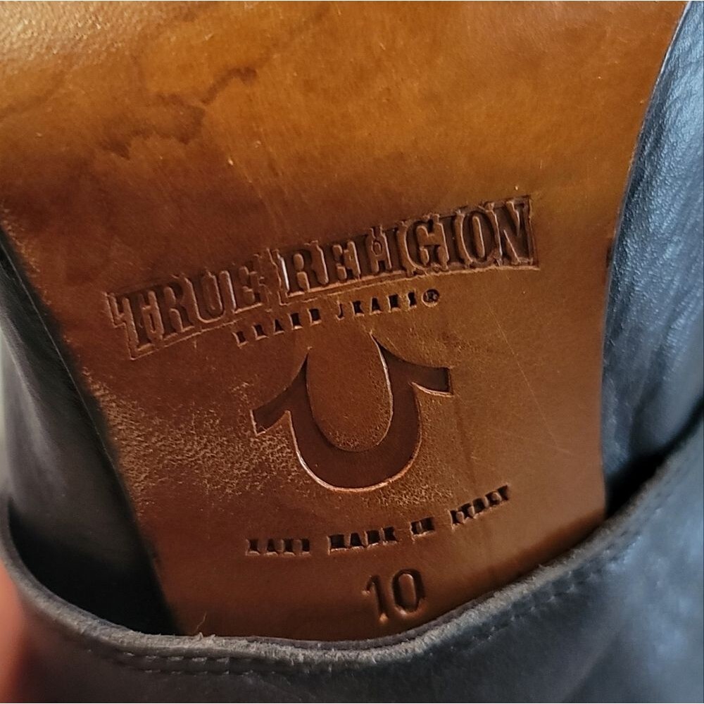 True Religion Women's Charcoal Gray Below The Knee Design & Stiletto Heel Boots - Picture 10 of 12